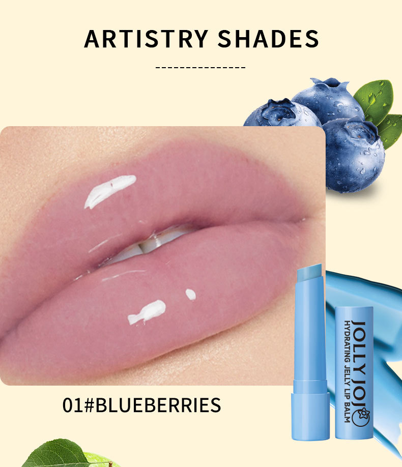 Lápiz labial de gelatina de cuatro colores JOLLY JOJO, hidratante y humectante, bálsamo labial de color, lápiz labial, maquillaje_voghion.com