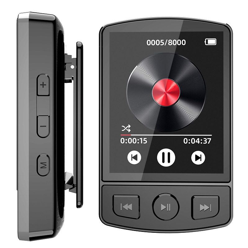 Bluetooth sport MP3/MP4-speler met clip - groot scherm, draagbare audiorecorder_voghion.com