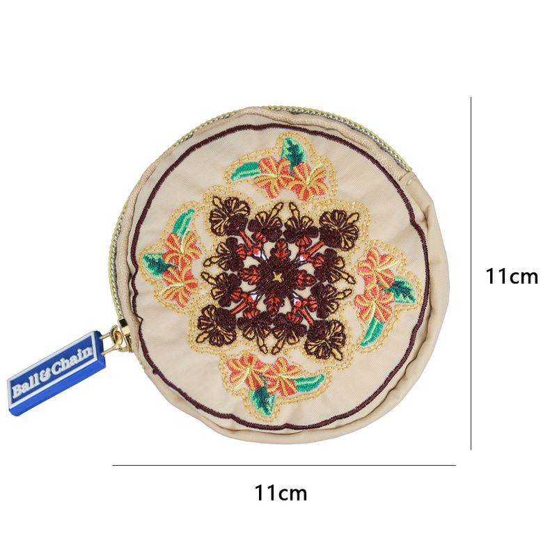 Summer New Embroidered Coin Purse Handheld Small Bag Versatile Casual Daily Waterproof Storage Key Earphone Handbag_voghion.com