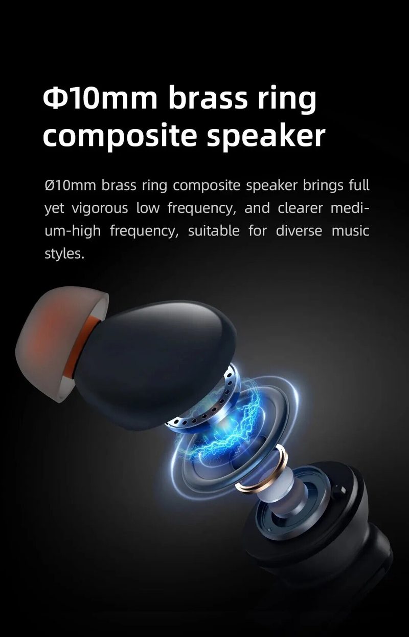 Mibro AC1 ANC Wireless Earphones 42dB Active Noise Cancellation Bluetooth 5.2 Transparency Mode Sport TWS Earbuds_voghion.com