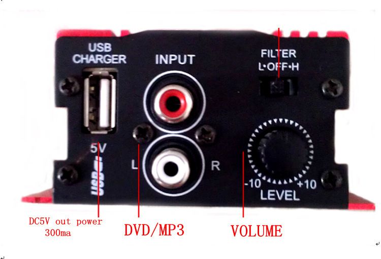 techglobe KinterMA150 Car Mini Motorcycle Car, Home 12V Pure Sound Amplifier_voghion.com