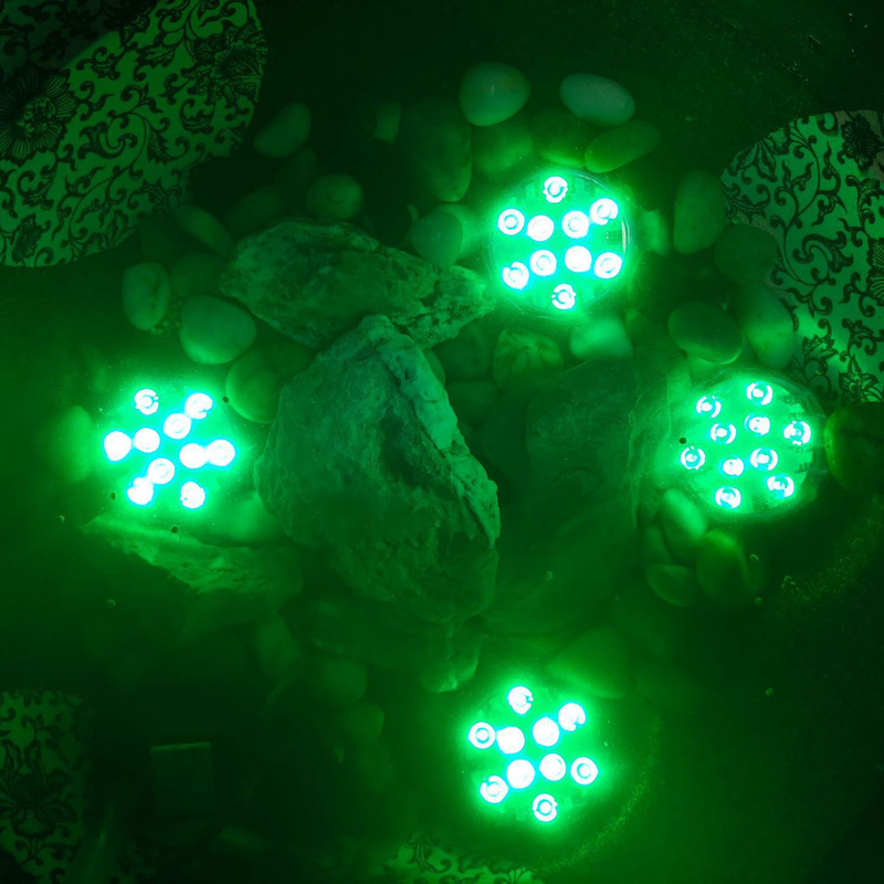 4Pcs Pool Diving Lights With Remote Control 10 LEDs Colorful Light Illumination Underwater Submersible Aquarium LED Lamp Pool Decoration_voghion.com