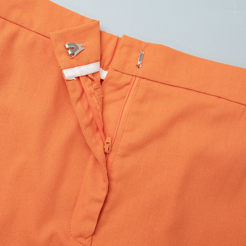 Damenbekleidung Baumwolle Leinen Weste Rock Anzug Weste Big Swing Rock Casual Anzug_voghion.com