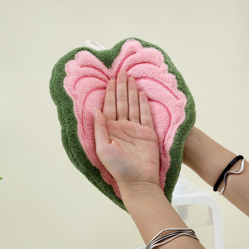 Asciugamano da cucina per bambini, in pile di corallo, assorbente, non perde pelucchi, ad asciugatura rapida, spesso, da appendere, per la casa, Lillian Leaf_voghion.com