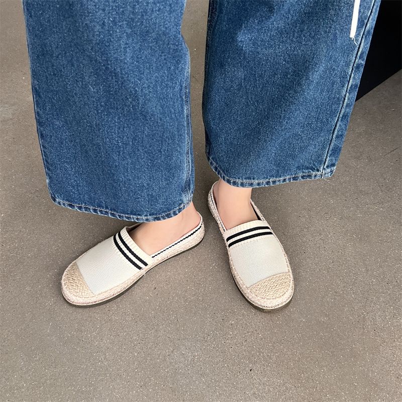 Pantofole da donna in stile francese, piccole e profumate, con suola spessa, da pescatore Lefu Muller, mezze pantofole per le vacanze estive_voghion.com