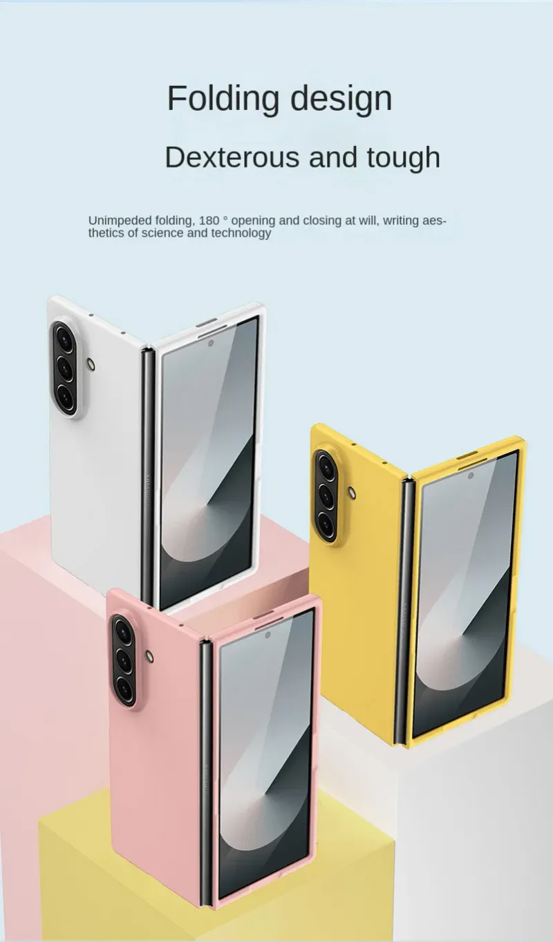 New Slim Ultra Thin Hard PC Case For Samsung Fold Galaxy Z Foid 7 6 5 4 3 Good Touch Feel Lens Protect Shockproof Full_voghion.com