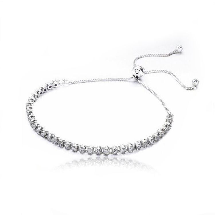 Nuovo braccialetto scorrevole con cristalli incastonati in un elegante e raffinato design a basso profilo_voghion.com