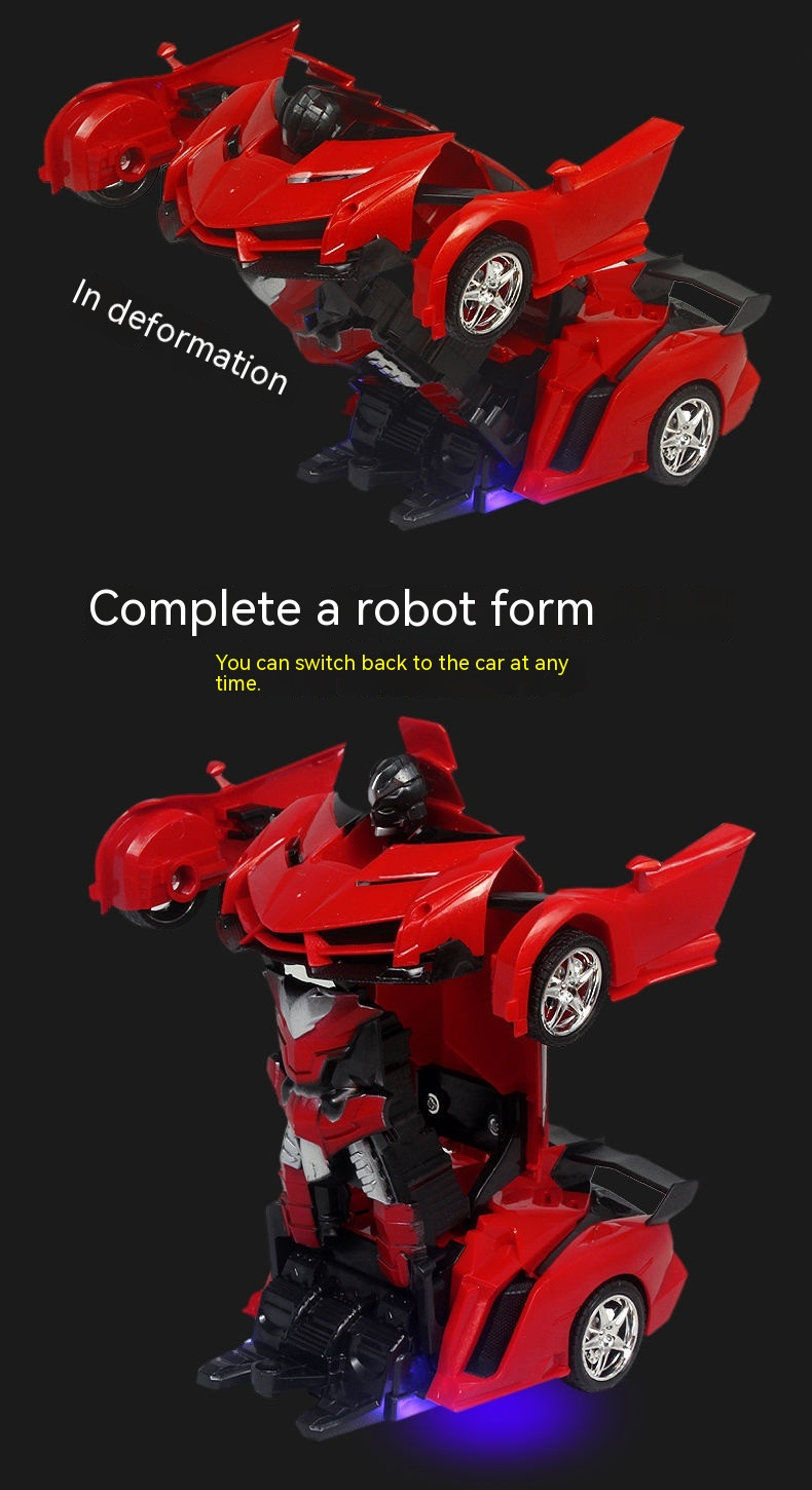 Remote One Click Deformation Car, Diamond Wireless Remote Control Car Robot, Charging Dynamic Boy And Children's Toys_voghion.com