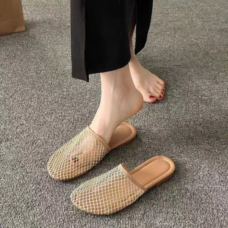 Fishing Net Hollowed Out Sandals For Women In The Spring And Summer Of 2025, New Trendy Short Tube Cool Boots With_voghion.com
