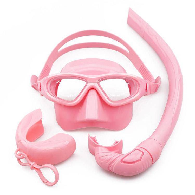 Nuovo curg portatile pieghevole tutto in silicone per nuoto, pesca e immersioni, due maschere da tesoro, specchio facciale, tubo di respirazione_voghion.com