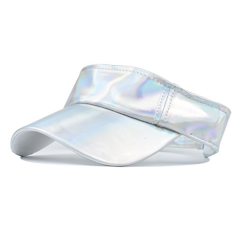 New Pure Color Light Edition Laser Ceiling For Sunshade Outdoor Gradient Waterproof PU Duck Tongue Hat_voghion.com