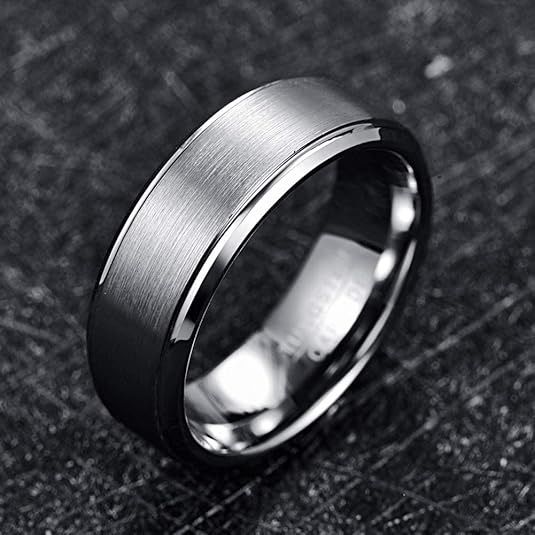 High-End Sense Pair Neuer Herren-Business-Schmuck Wolframstahlring Einfaches Nischenzubehör_voghion.com