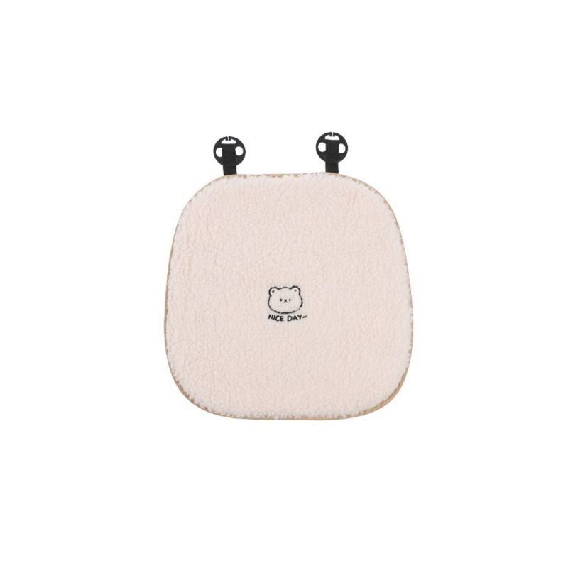 Furry Anti Slip Warm Cartoon Soft Winter Seat Universal Plush Bear Car Cushion Interior Accessories_voghion.com