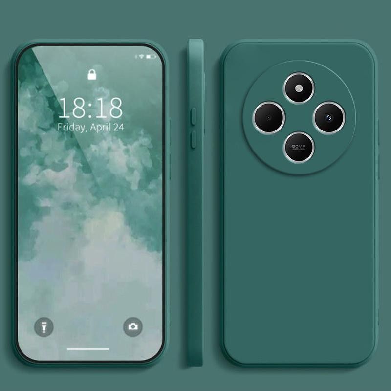 Case For Xiaomi Redmi 14C Solid Color Simple Plain Color Anti Drop Silicone Shockproof Protective Cover Phone Case_voghion.com