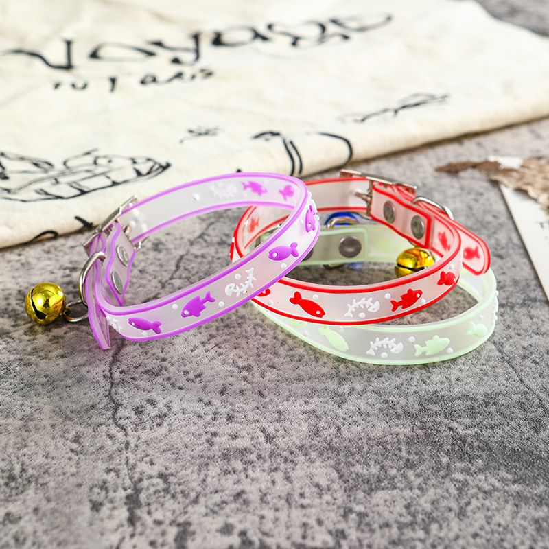 Nuovo collare fluorescente per gatti in silicone per cuccioli, per viaggi notturni_voghion.com