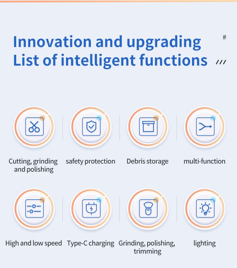 New Electric Trimmer Fully Automatic Clipper Multifunctional Baby Nail Grinder_voghion.com