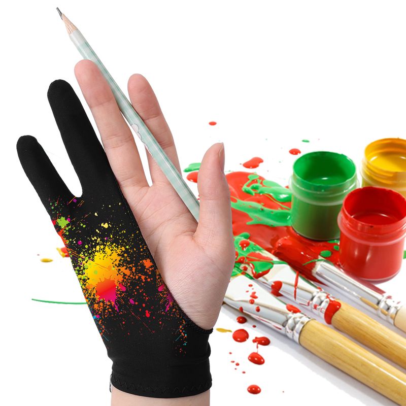 Guanto anti-touch anti-inquinamento per iPad, tablet, guanti universali da disegno a due dita, XS/S/M/L_voghion.com