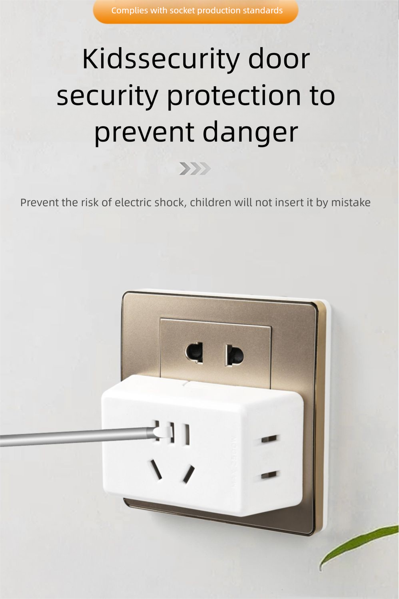 Mini-Multifunktions-Konvertierungssteckdose, Mehrloch-Steckdosenleisten-Konverter, tragbar, für Zuhause, Büro, Schlafsaal_voghion.com