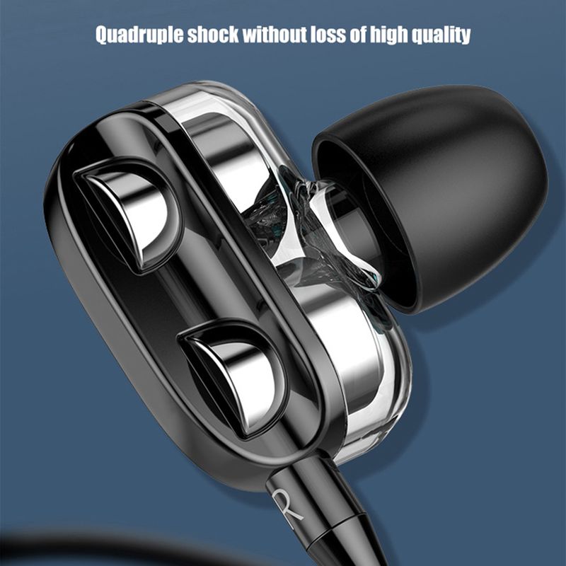 A4-Kopfhörer, klarer Klang, ergonomisches Design, In-Ear-Kopfhörer mit zwei beweglichen Spulen, kabelgebunden_voghion.com