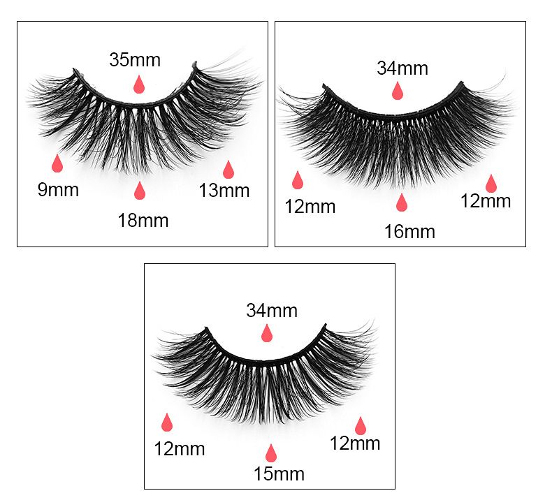 Lash extension set 5 Pairs of natural fiber false eyelashes Multi-layer three-dimensional eyelashes thick curl false eyelashes_voghion.com