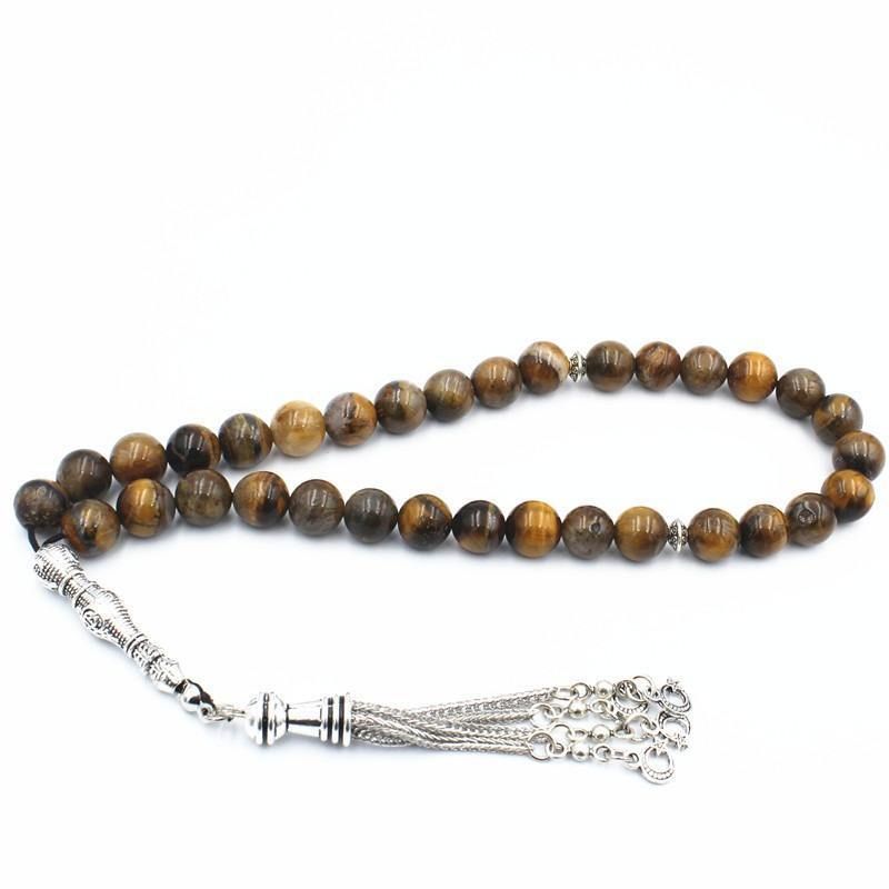 Cross Arabic 33 10 Cm Natural Agate Bracelet Rosary Tasbih_voghion.com