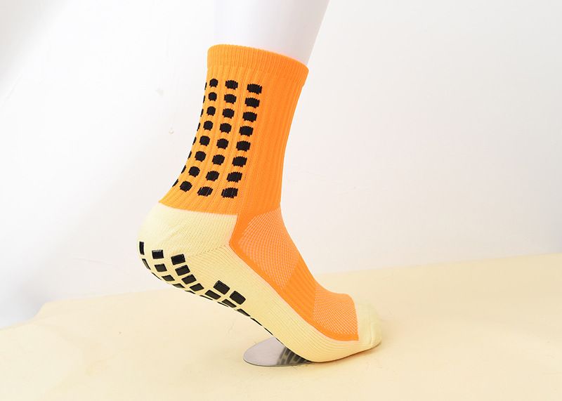 Calzini da calcio da uomo in spugna con fondo spesso, calzini da calcio in rete traspiranti antiscivolo a pois, calzini da basket d'élite, da corsa_voghion.com
