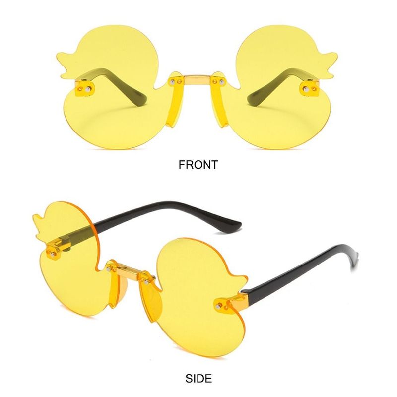 Occhiali da sole alla moda per bambini con protezione UV400, occhiali da sole alla moda colorati a forma di anatra, occhiali da sole per bambini_voghion.com