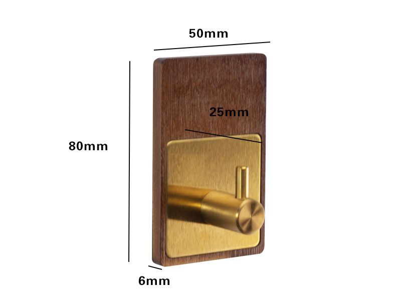 Hersteller Punch Free Bambus Holz Kleiderhaken Badezimmerhaken Klebehaken Edelstahl Schlafzimmer Wohnzimmer Eingang Klebehaken Massivholz_voghion.com