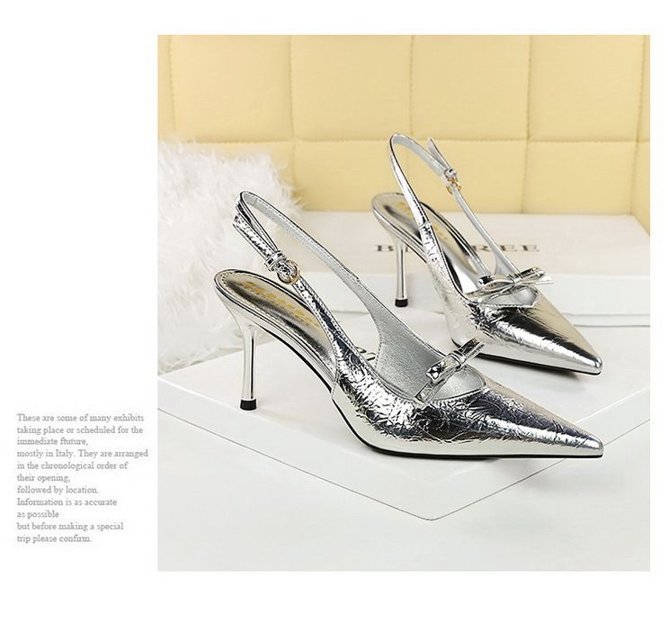 Women's Shoes Pointed Toe High Heels With Stiletto Heels, Bow, Open Back, And Strappy Design – Sexy Women's Shoes._voghion.com