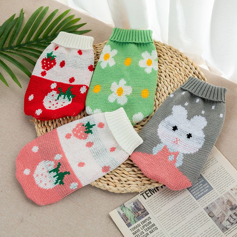 New Pet Autumn Winter Style Cat Dog Clothes Bichon Corgi Knitted Sweater_voghion.com