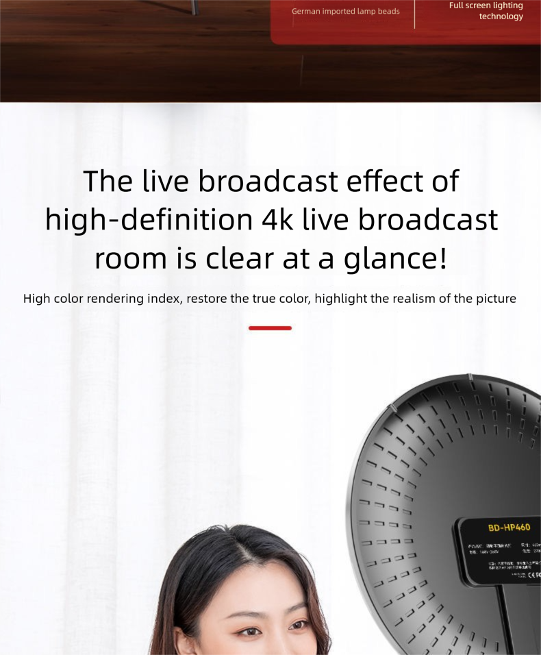 【Vollbildlicht】Mobiler Live-Streaming-Ständer mit Doppelkamera und Füll-Desktop-Stativ-Anker-Schönheitslicht_voghion.com