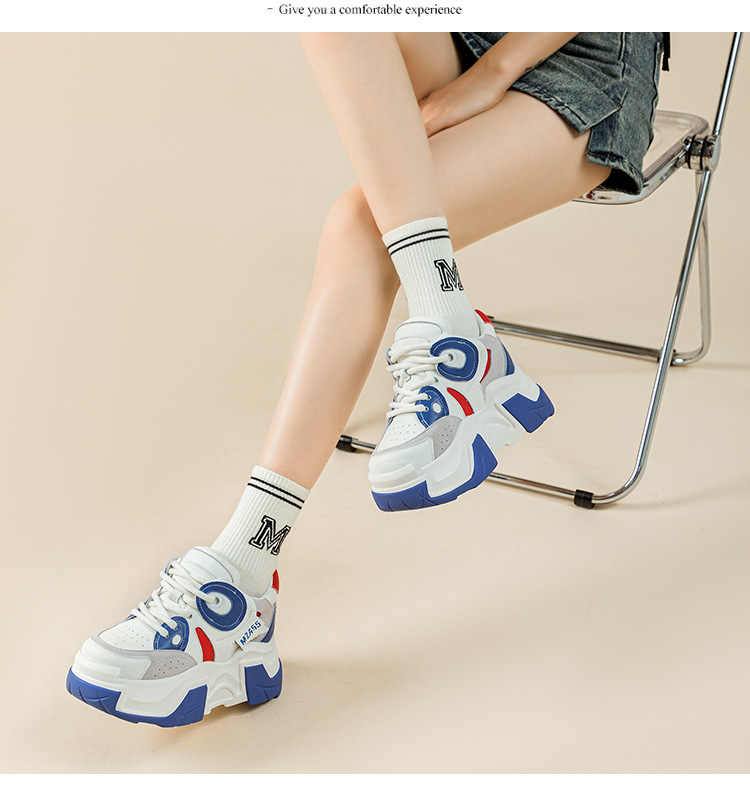 Echtleder-Papa für Damen, Herbst, neue Internet-Berühmtheit, Instagram, trendiger Panda, vielseitiger Freizeitsport mit dicker Sohle_voghion.com