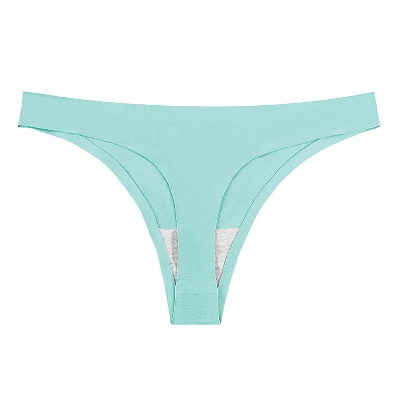 2025e Einteiliger nahtloser Tanga aus Eisseide für Damen, Unterwäsche mit T-Rücken, sexy Dessous, femininer Reiz_voghion.com