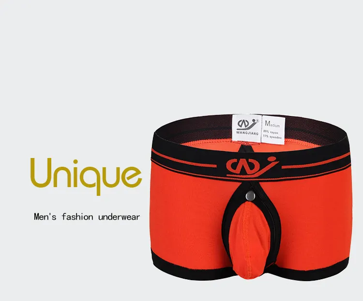 Briefs Panties Jiang Modal Boxer Shorts Men Sexy Open Back Underwear Male Remove Separate Pouches Bag Mens Un_voghion.com