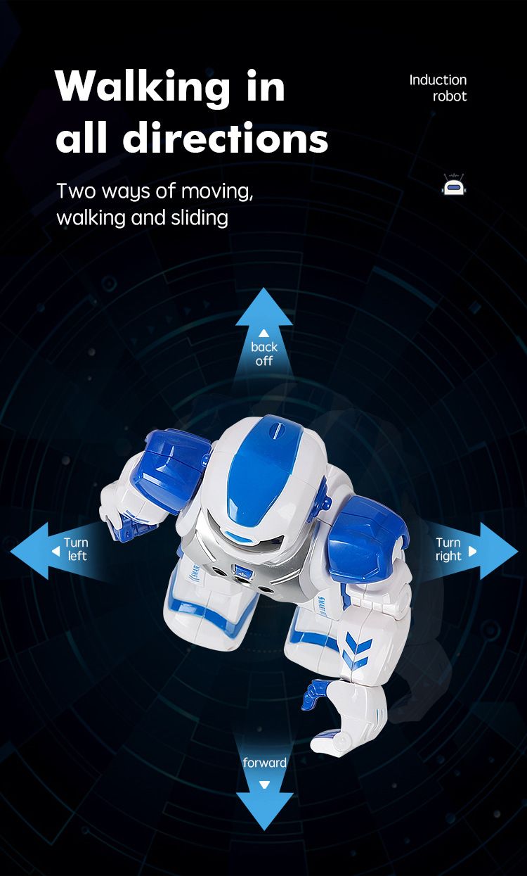 RoboCop Smart Early Education Robot Elektryczna Śpiewająca Zabawka Z Czujnikiem Podczerwieni I Pilotem Zdalnego Sterowania Dla Dzieci_voghion.com