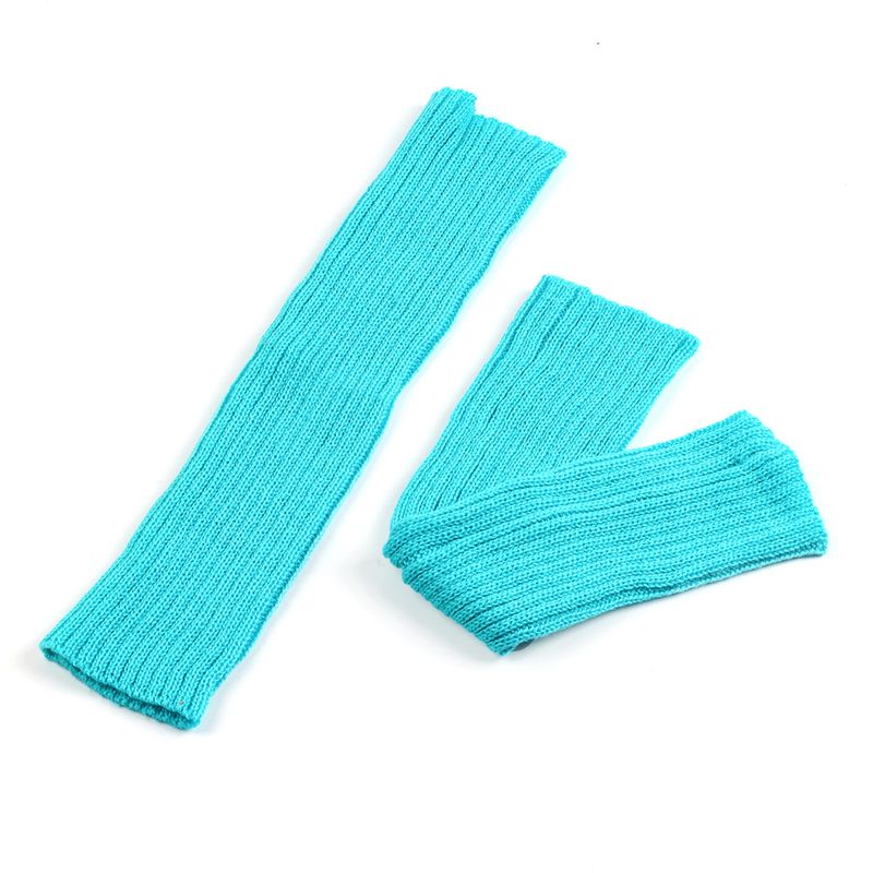 Unisex Beinwärmer für Männer und Frauen Gestrickte Fußwärmer Farbig gestreifte Stiefelwärmer Stapelsocken_voghion.com