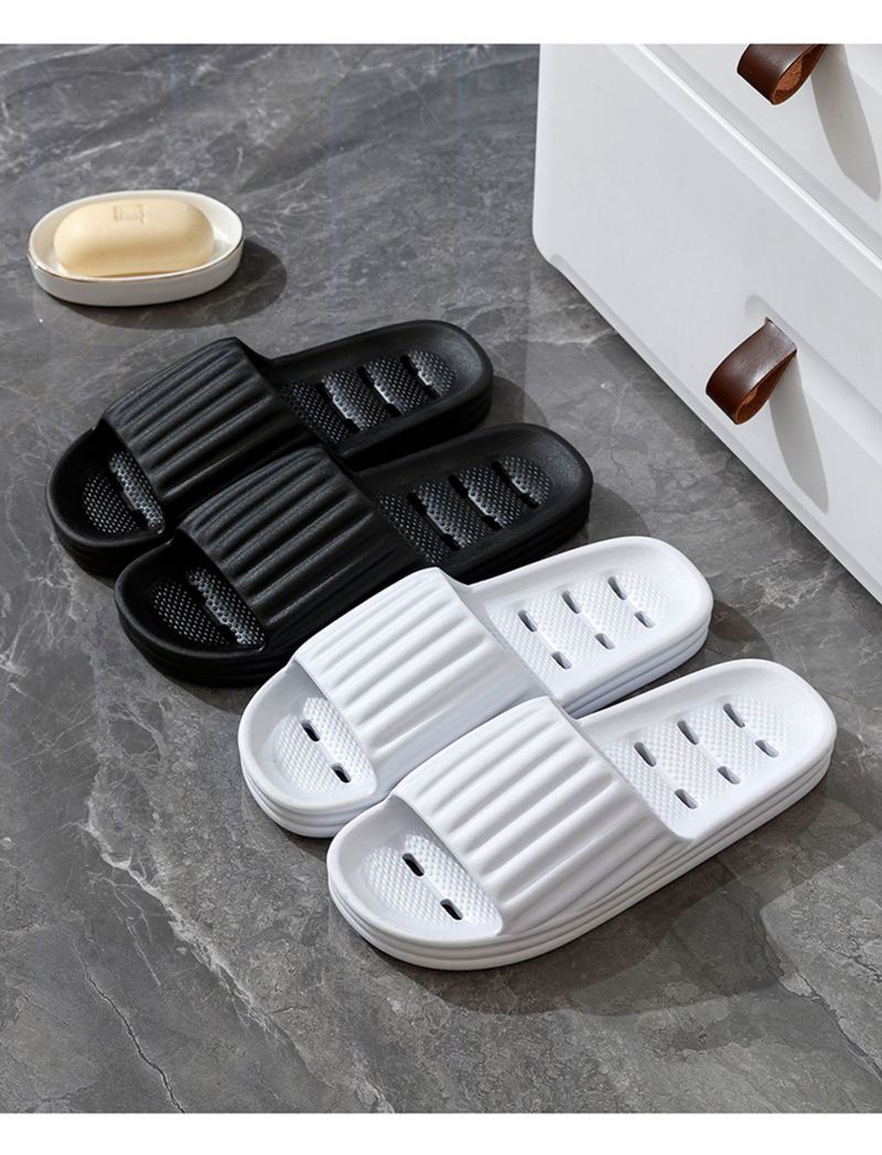 Breathable Couple Shower Slippers - Quick-Dry PVC Sandals With Drainage Holes (12 Colors, Sizes 36-45)_voghion.com