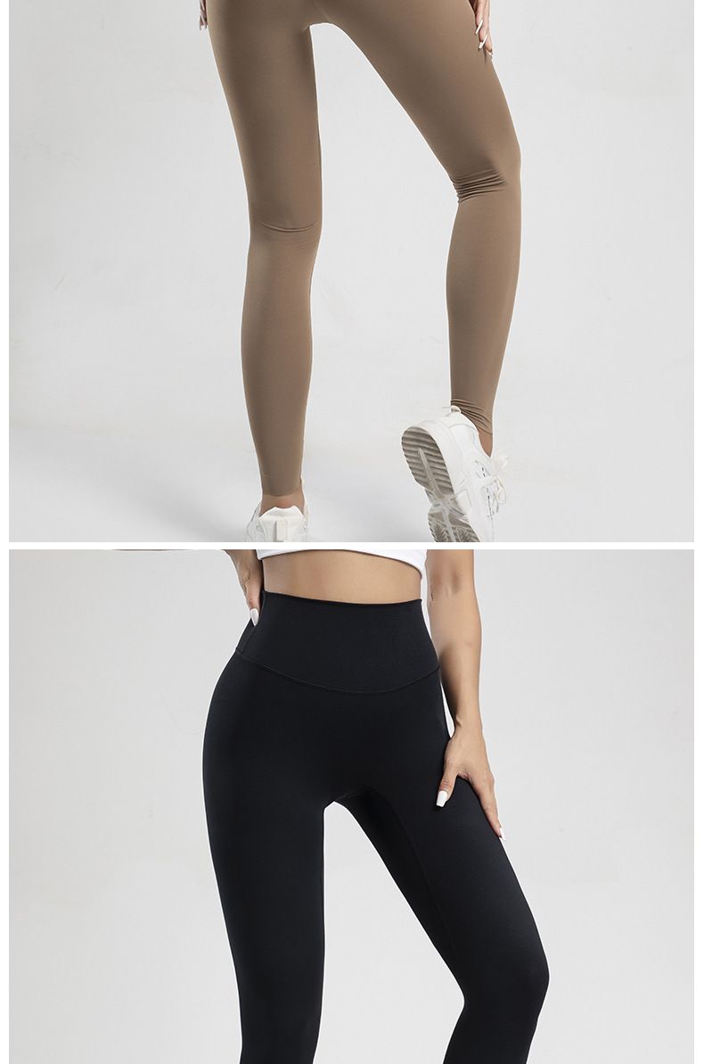 size nude yoga pants, peach beautiful butt pants for women, high waist, abdominal control, sports no T tights_voghion.com