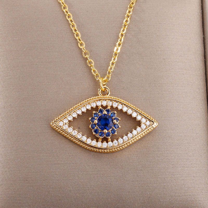 2025 New Arrivals Turkish Evil Eye Pendant Necklace for Women Gold Color Stainless Steel Necklaces 2024 Trending Choker Lucky Aesthetic_voghion.com