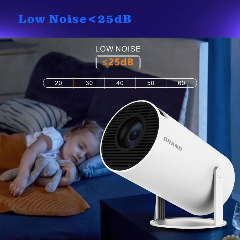 hy300pro Projector Home Use 4K Portable LCD Ultra HD Living Room Wall Projection Wireless Screen Sharing_voghion.com