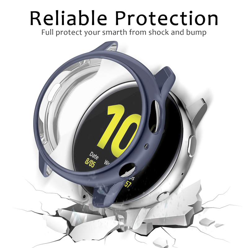 Case For Samsung Galaxy Watch 4/Active 2 44mm 40mm TPU All-Around Bumper Screen Protector Galaxy Watch 4 Classic 42mm 46mm Cover_voghion.com