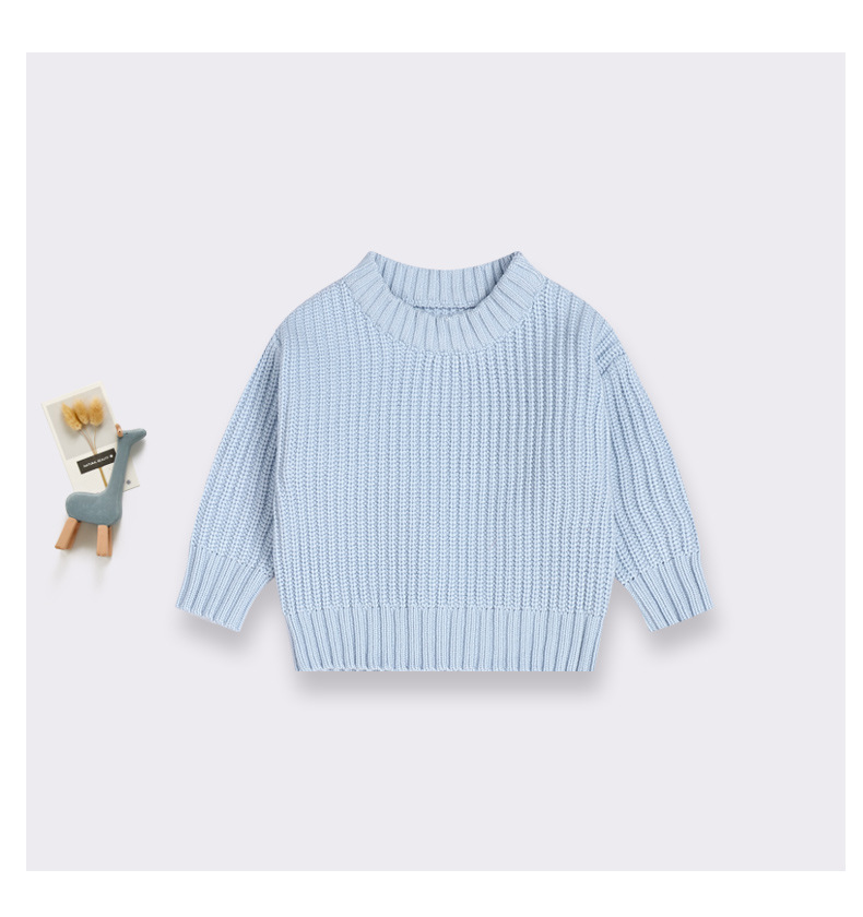 Ins hot style foreign trade cross-border children's clothing baby sweater baby boy girl child autumn and winter loose knitted jacket_voghion.com