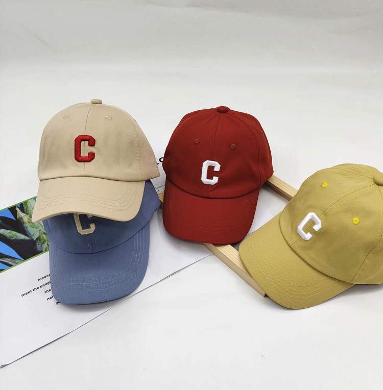 Gorra con visera para niños, otoño c Bordado de letras ins, sombrero coreano para niños y niñas, gorra de béisbol para primavera y otoño_voghion.com