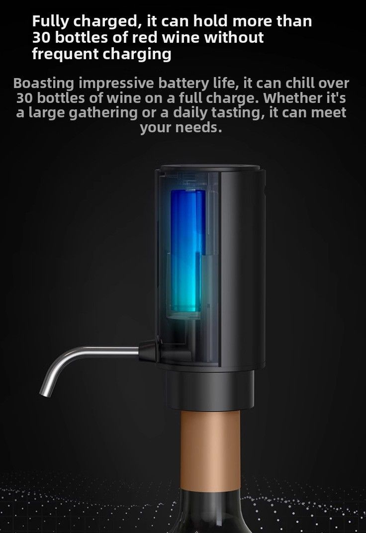 Nouveau modèle de distributeur automatique de pression d'air, décanteur à usage domestique, pompe électrique de style européen, verseur de vin_voghion.com