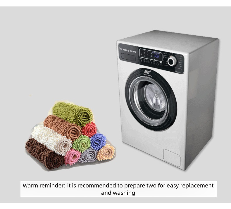 Tappeto in ciniglia, a pelo lungo, assorbente, antiscivolo, per camera da letto, cucina, bagno e ingresso, morbido complemento d'arredo._voghion.com