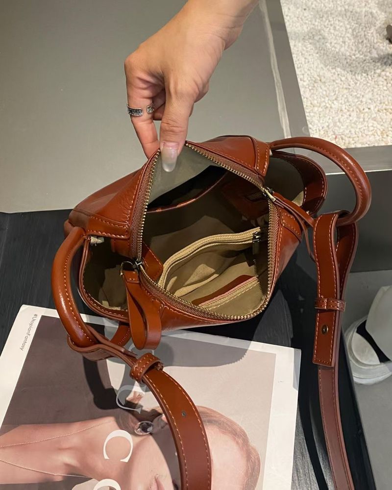 Borsa a mano minimalista, borsa a tracolla da donna in pelle multifunzionale, piccola borsa quadrata_voghion.com