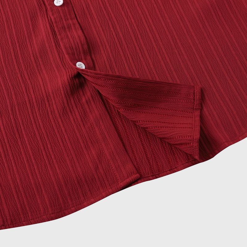 Goods 2024 summer new solid color lapel short sleeved shirt men's_voghion.com