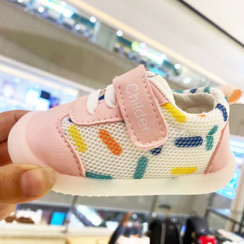 Madre e bambini all'ingrosso 2024 primavera e autunno nuova stagione ragazzi ragazze scarpe per bambini da 0-1 a 2 anni scarpe suola morbida mesh traspirante_voghion.com