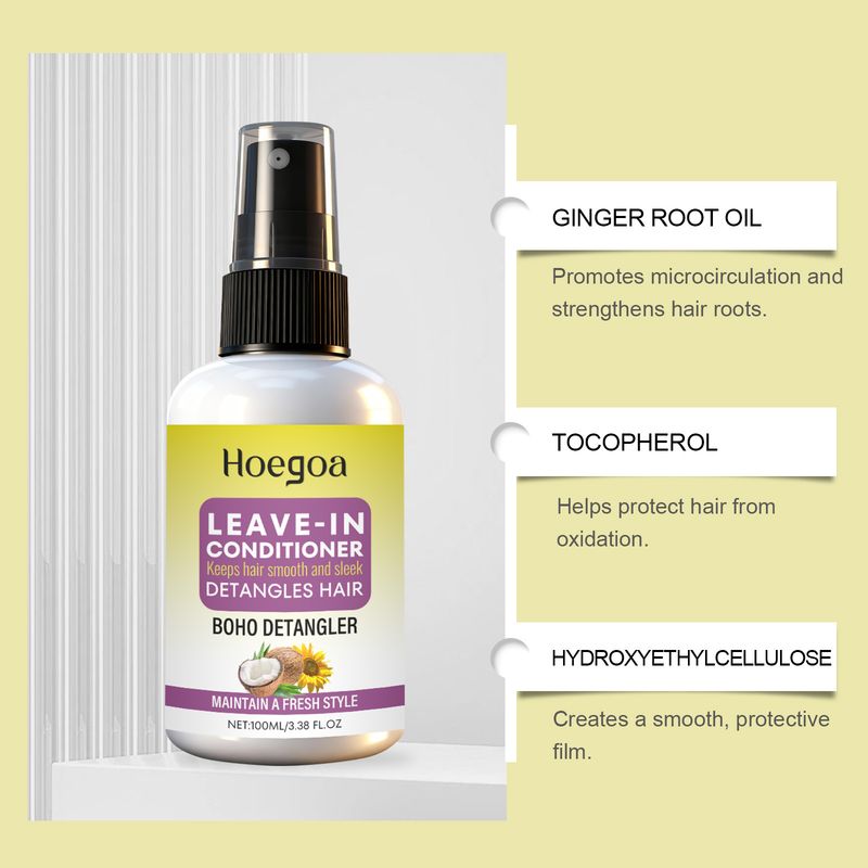 HOEGOA Feuchtigkeitsspendendes, glänzendes und geschmeidiges, täglich pflegendes Leave-in-Haarspray_voghion.com