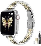Cinturino sottile in metallo compatibile con Apple Watch da 49 mm, 46 mm, 45 mm, 44 mm, 42 mm, 41, 40, 38 mm, cinturino a catena in acciaio inossidabile Dr._voghion.com